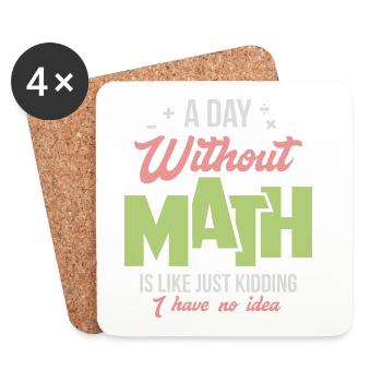 Mathematik - Untersetzer (4er-Set) - Weiß - Vorne
