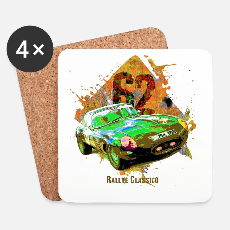 Rallye Classico62 - Untersetzer (4er-Set) - Weiß