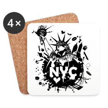NEW YORK - Untersetzer (4er-Set) - Weiß - Vorne
