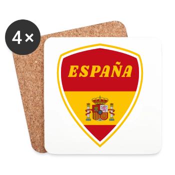 Spanien Wappen Flagge Geschenk - Untersetzer (4er-Set) - Weiß - Vorne