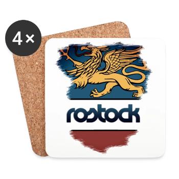 Rostock Coat of Arms - Coasters (set of 4) - white - Front