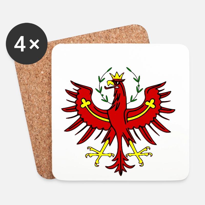 Tiroler Madl Tirol - Untersetzer (4er-Set) - Weiß