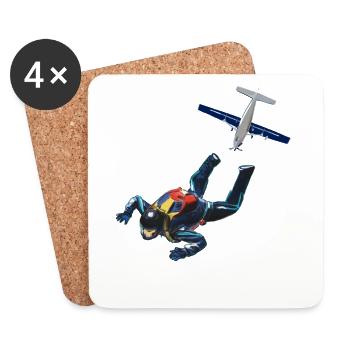 Skydiver - Untersetzer (4er-Set) - Weiß - Vorne
