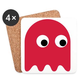 Game Classics Ghost - Coasters (set of 4) - white - Front