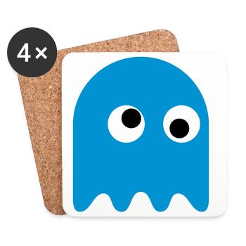 Game Classics Ghost - Coasters (set of 4) - white - Front
