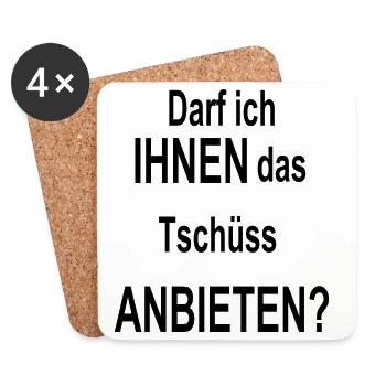 lustiger cooler Spruch lustige coole Sprüche Humor - Untersetzer (4er-Set) - Weiß - Vorne