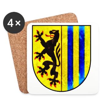 Leipzig - Leipzig Coat of Arms - Coasters (set of 4) - white - Front