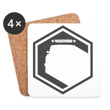 Wartburg 353 DDR Oldtimer Symbol East East Icon - Coasters (set of 4) - white - Front