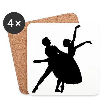 Ballett - Untersetzer (4er-Set) - Weiß - Vorne