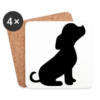 dog - Coasters (set of 4) - white - Front
