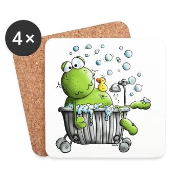 Wellness Frog - Coasters (set of 4) - white - Front