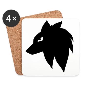 Mangawolf - Untersetzer (4er-Set) - Weiß - Vorne