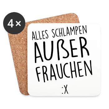 Mein Frauchen - Untersetzer (4er-Set) - Weiß - Vorne