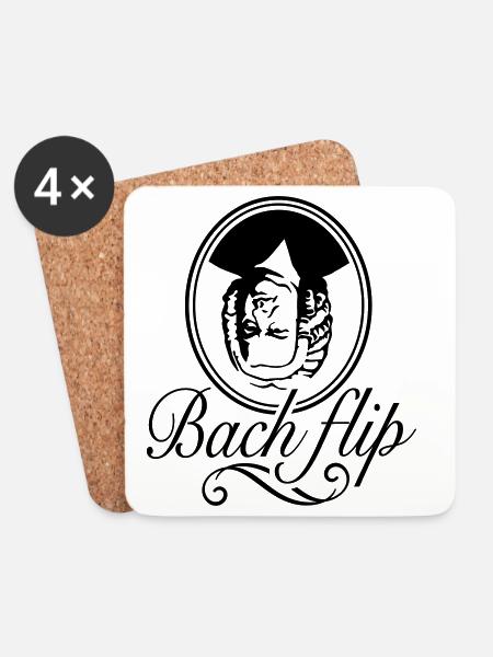 Bach Flip - Coasters (set of 4) - white
