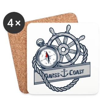 Darss Coast - votre déclaration pour les Darss - Dessous de verre (lot de 4) - blanc - Devant