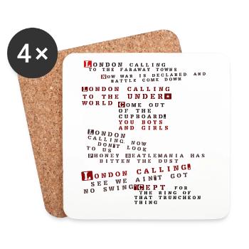 clash london calling - Coasters (set of 4) - white - Front