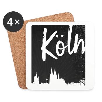 Köln - Untersetzer (4er-Set) - Weiß - Vorne