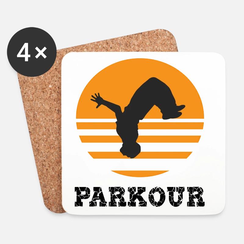 parkour - Untersetzer (4er-Set) - Weiß