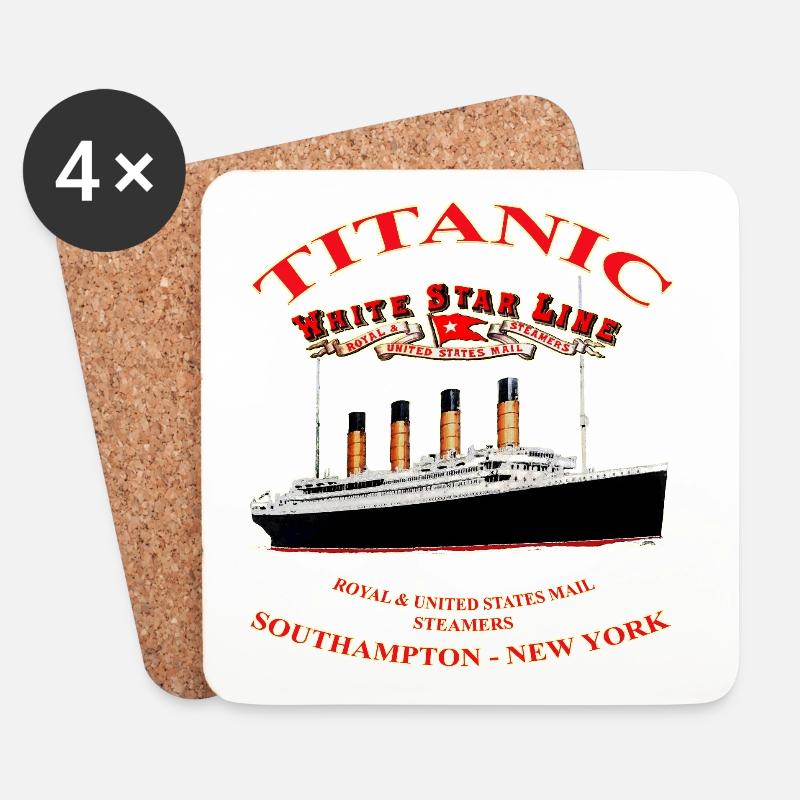 TITANIC LEGEND KREATION Louis RUNEMBERG © Adagp - Untersetzer (4er-Set) - Weiß