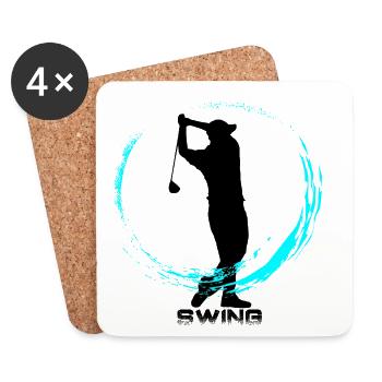 Le golf - Dessous de verre (lot de 4) - blanc - Devant