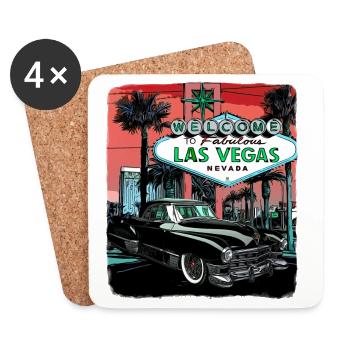 Las Vegas - Coasters (set of 4) - white - Front