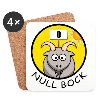 Null Bock Kein Bock Schafbock Ziegenbock Geschenk - Untersetzer (4er-Set) - Weiß - Vorne