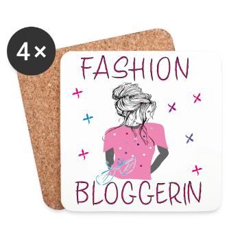 Girl,Blogger, Fashion - Coasters (set of 4) - white - Front