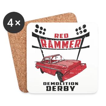 Red Rammer - Untersetzer (4er-Set) - Weiß - Vorne