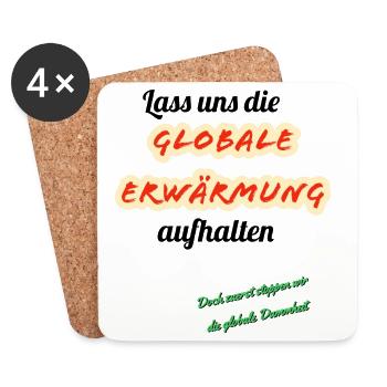 Global Warming Parody Design - Coasters (set of 4) - white - Front