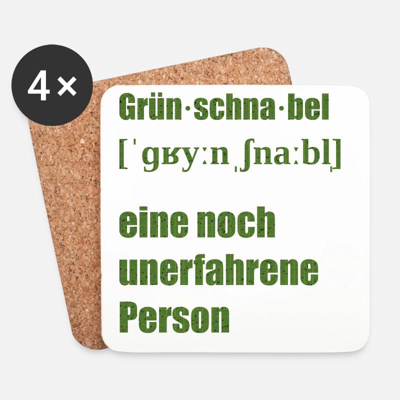 grünschnabel - Untersetzer (4er-Set) - Weiß