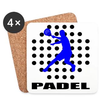 Padel - Dessous de verre (lot de 4) - blanc - Devant