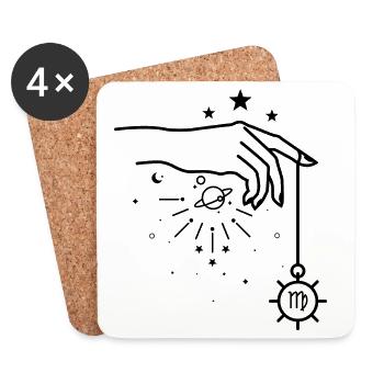 Virgo zodiac astrology - Coasters (set of 4) - white - Front