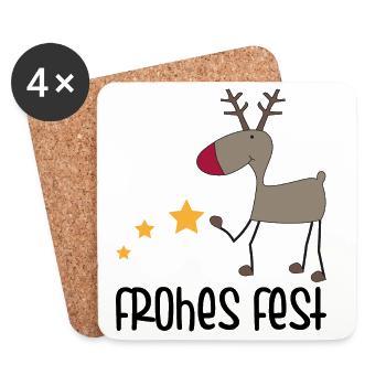 Christmas - Coasters (set of 4) - white - Front
