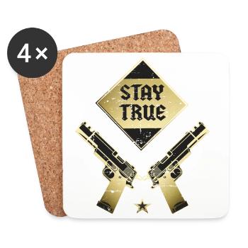 Stay true to yourself - Coasters (set of 4) - white - Front