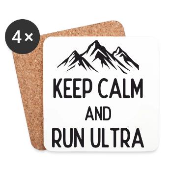 Keep Calm and Run Ultra - Coasters (set of 4) - white - Front