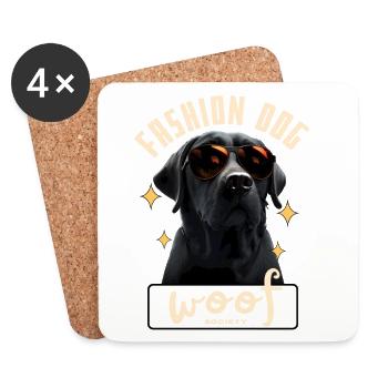 Dog Glam Sunglasses - Coasters (set of 4) - white - Front