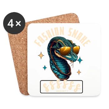Serpent Glam Couture - Coasters (set of 4) - white - Front