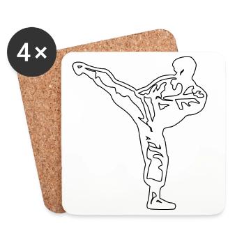 Karate White - Coasters (set of 4) - white - Front