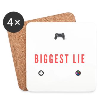 Gamer-Freund Lie Tee - Untersetzer (4er-Set) - Weiß - Vorne