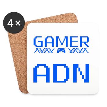 Natural Born Gamer: Pixel DNA Tee - Coasters (set of 4) - white - Front