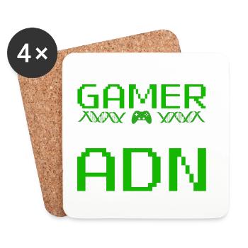Natural Born Gamer: Gaming ist meine DNA - Untersetzer (4er-Set) - Weiß - Vorne