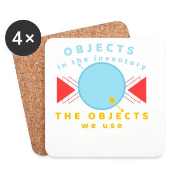 Objects in the Inventory We Use - Coasters (set of 4) - white - Front