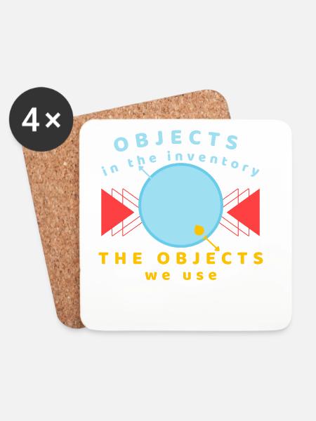 Objects in the Inventory We Use - Coasters (set of 4) - white