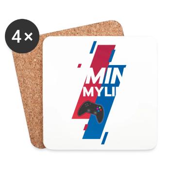 Le jeu vidéo, c’est ma vie - Dessous de verre (lot de 4) - blanc - Devant