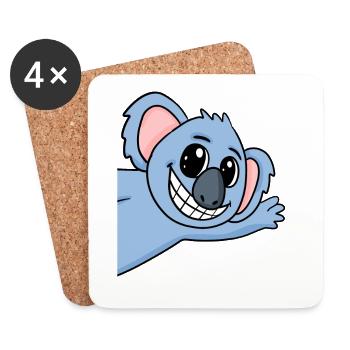 Koala Gruß Begrüßung Koalabär - Untersetzer (4er-Set) - Weiß - Vorne