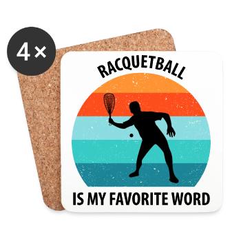 Racqueetball - Coasters (set of 4) - white - Front