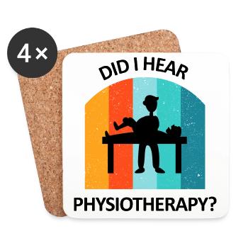 Physical Therapist Humorous Gift Saying Funny - Coasters (set of 4) - white - Front