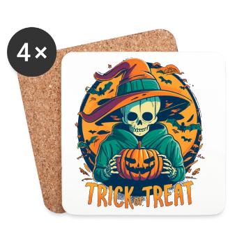 Trick or Treat - Coasters (set of 4) - white - Front