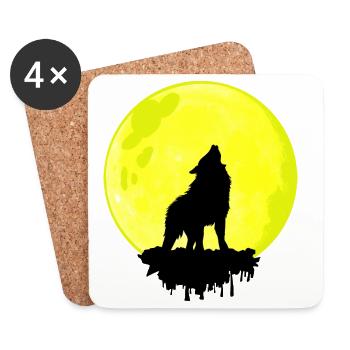 wolfsmond - Untersetzer (4er-Set) - Weiß - Vorne
