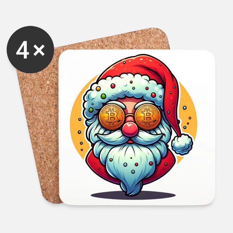 Crypto Claus - Untersetzer (4er-Set) - Weiß